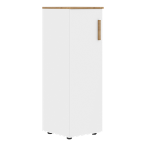 Средний шкаф колонна с левой дверью  FORTA Белый-Дуб Гамильтон  FMC 40.1 (L) (399х404х801) в Магадане - предосмотр