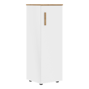 Средний шкаф колонна с глухой дверью правой FORTA Белый-Дуб Гамильтон  FMC 40.1 (R) (399х404х801) в Магадане - предосмотр