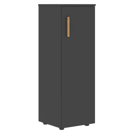 Средний шкаф колонна с глухой дверью правой FORTA Черный Графит  FMC 40.1 (R) (399х404х801) в Магадане - изображение