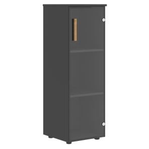 Шкаф колонна средний со стеклянной правой дверью FORTA Черный ГрафитFMC 40.2 (R) (399х404х801) в Магадане