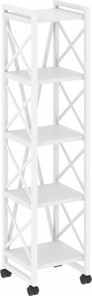 Стеллаж подкатной Loft VR.L-MST.K-5.4, Белый/Белый металл в Магадане
