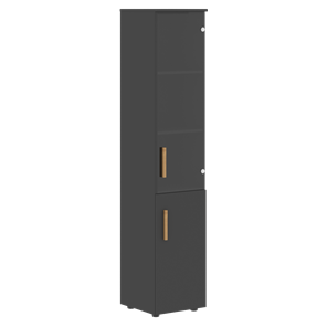 Высокий шкаф колонна с глухой дверью FORTA Черный Графит  FHC 40.2 (L/R) (399х404х1965) в Магадане