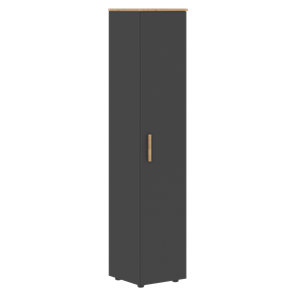 Шкаф колонна высокий с глухой дверью FORTA Графит-Дуб Гамильтон   FHC 40.1 (L/R) (399х404х1965) в Магадане