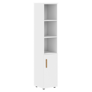 Шкаф колонна высокий с глухой малой дверью правой FORTA Белый FHC 40.5 (R) (399х404х1965) в Магадане - предосмотр