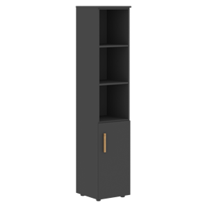 Высокий шкаф с глухой малой дверью  правой FORTA Черный Графит  FHC 40.5 (R) (399х404х1965) в Магадане