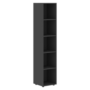Высокий шкаф колонна с глухой средней дверью левой FORTA Черный Графит  FHC 40.6 (L) (399х404х1965) в Магадане - предосмотр 1