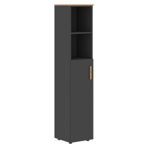 Высокий шкаф с глухой средней дверью  левой FORTA Графит-Дуб Гамильтон  FHC 40.6 (L) (399х404х1965) в Магадане - предосмотр