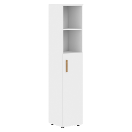 Высокий шкаф колонна с глухой средней дверью правой FORTA Белый FHC 40.5 (R) (399х404х1965) в Магадане - изображение