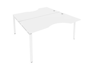 Письменный стол Metal System БП.РАС-СА-2.1 Белый/Белый в Магадане