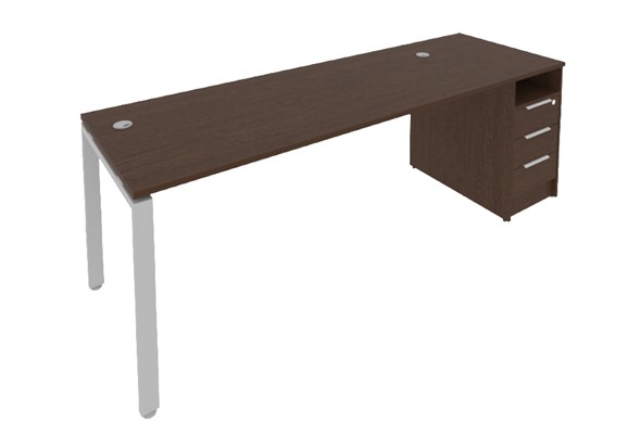Стол на металлокаркасе Б.РС-СТП -1.4 Венге/Серый в Магадане - изображение