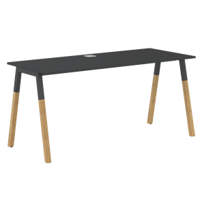 Письменный стол FORTA Черный Графит-Черный Графит-Бук FST 1367 (1380х670х733) в Магадане - предосмотр