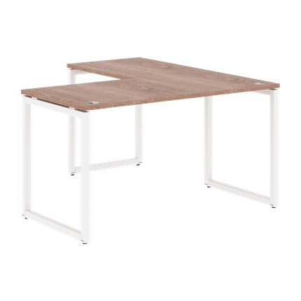 Письменный стол угловой левый XTEN-Q Дуб-сонома- белый XQCT 1415 (L) (1400х1500х750) в Магадане - изображение