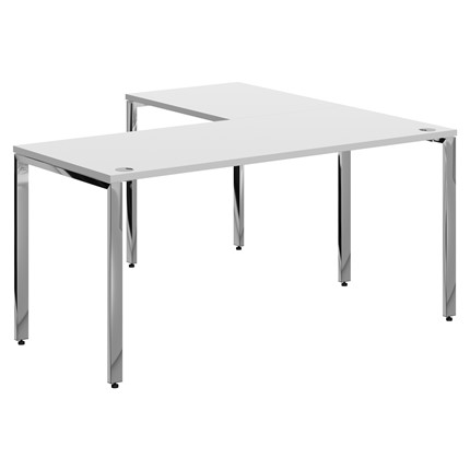 Письменный угловой  стол для персонала левый XTEN GLOSS  Белый XGCT 1615.1 (L) (1600х1500х750) в Магадане - изображение