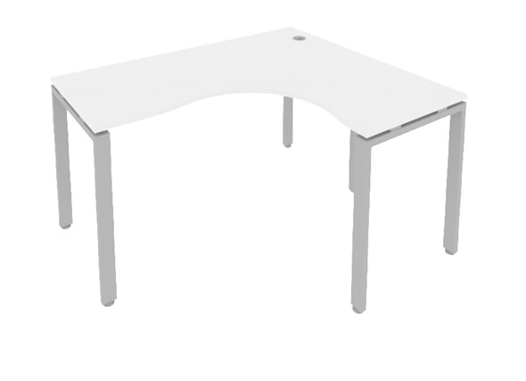 Письменный угловой стол Б.СА-4Пр Белый/Серый в Магадане - изображение