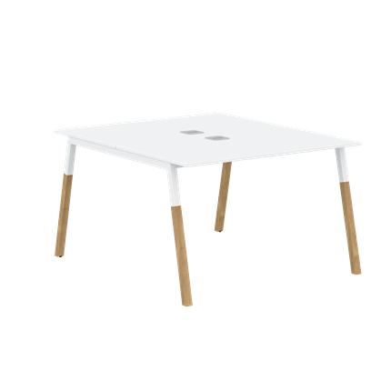 Стол для переговоров FORTA Белый-Белый-Бук  FWST 1113 (1180x1346x733) в Магадане - изображение