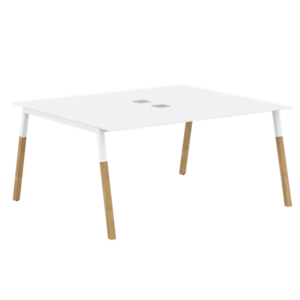 Стол для переговоров FORTA Белый-Белый-Бук FWST 1513 (1580x1346x733) в Магадане - изображение