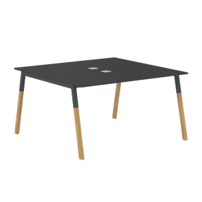 Переговорный стол FORTA Черный Графит-Черный Графит-Бук  FWST 1313 (1380x1346x733) в Магадане