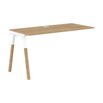 Переговорный стол FORTA Дуб Гамильтон-Белый-Бук  FIST 1367  (1380х670х733) в Магадане - изображение