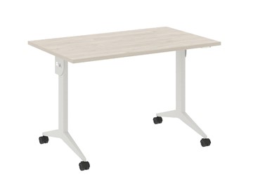 Складной мобильный стол X.M-2.7, Металл белый/Денвер светлый в Магадане