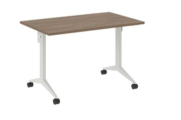 Складной стол X.M-3.7, Металл белый/Дуб Аризона в Магадане