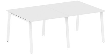 Офисный стол для переговоров БА.ПРГ-2.2, Белый/Белый в Магадане