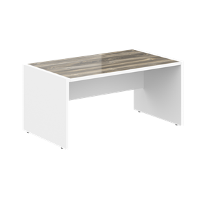 Стол для руководителя MORRIS Дуб Базель/Белый MST 169  (1600x900x750) в Магадане