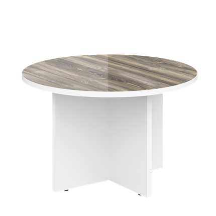 Стол для заседаний MORRIS Дуб Базель/Белый MCT 120 (D1200х750) в Магадане - изображение