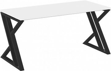 Стол письменный Loft VR.L-SRZ-4.7, Белый Бриллиант/Черный металл в Магадане