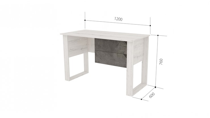 Письменный стол СП-3, Камень темный / Дуб Эльза в Магадане - изображение 1
