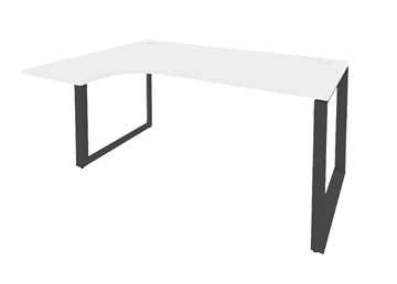 Угловой письменный стол O.MO-SA-4L Антрацит/Белый бриллиант в Магадане