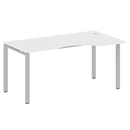 Стол криволинейный БП.СА-1, правый (Серый/Белый) в Магадане - изображение