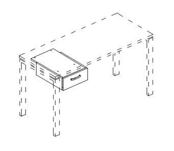 Тумба подвесная 1-ящичная (для стола 60) А4 (35.3x44.8x15.2) белый премиум, А4 215 БП в Магадане