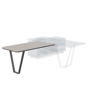 Брифинг (стол приставной)  для 4-5 посетителей LINE Дуб-серый-антрацит СФ-573415.1 (1520х810х762) в Магадане