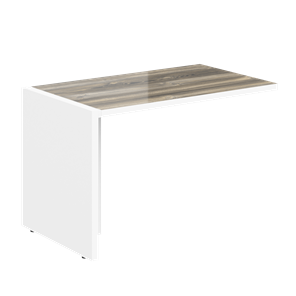 Дополнительный стол MORRIS Дуб Базель/Белый Брифинг-приставка MB 127 (1200x700x750) в Магадане