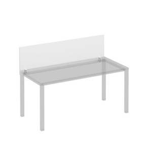 Экран для стола 160 на белом каркасе с кронштейнами Комфорт КФ, белый премиум (160x45x1.8) К.Б 843 в Магадане