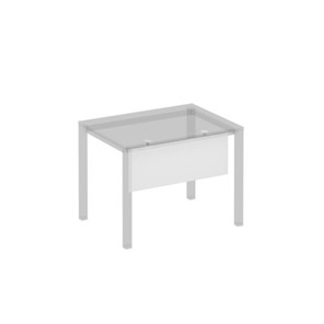 Экран стола защитный (ДСП) с кронштейнами для стола 100 на белом металлокаркасе Комфорт КФ, белый премиум (85x3.2x1.8) К.Б1 810 в Магадане