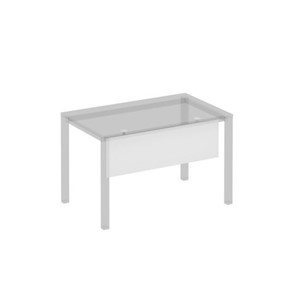 Экран стола защитный (ДСП) с кронштейнами для стола 120 на белом металлокаркасе Комфорт КФ, белый премиум (120x3.2x1.8) К.Б1 812 в Магадане