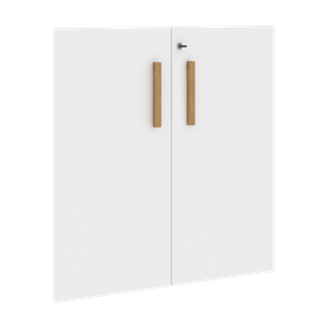Низкие двери для шкафов с замком FORTA Белый FLD 40-2(Z) (794х18х766) в Магадане