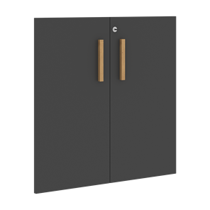 Двери для шкафов низкие с замком FORTA Черный ГрафитFLD 40-2(Z) (794х18х766) в Магадане