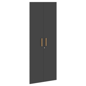 Двери для шкафов высокие с замком FORTA Черный Графит FHD 40-2(Z)  (794х18х1932) в Магадане
