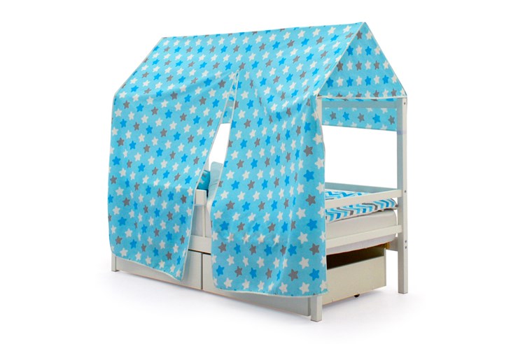 Крыша текстильная для кровати-домика Svogen (звезды, голубой) в Магадане - изображение 1