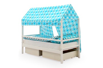 Крыша текстильная для кровати-домика Svogen (звезды, голубой) в Магадане - предосмотр 2