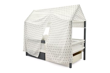 Крыша текстильная для кровати-домика Svogen (звезды;графит) в Магадане - предосмотр 1