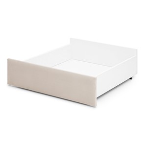 Ящик для хранения Litn мягкий для кроватей 160х80 ванильный (велюр) в Магадане - предосмотр