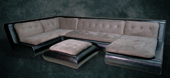 П-образный диван Эвелина со столом-пуфом в Магадане - изображение