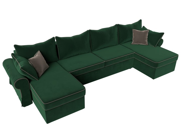 П-образный диван Элис, Зеленый (велюр) в Магадане - изображение 6