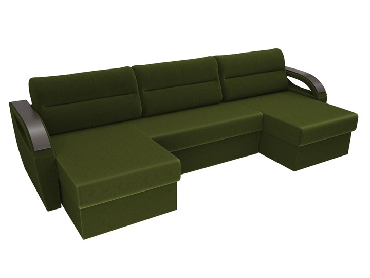 Большой П-образный диван Форсайт, Зеленый (микровельвет) в Магадане - изображение 5