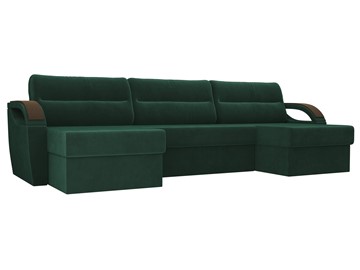 П-образный диван Форсайт, Зеленый (велюр) в Магадане