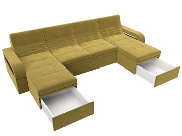 П-образный диван Лига-035 мини, Желтый (микровельвет) в Магадане - предосмотр 1