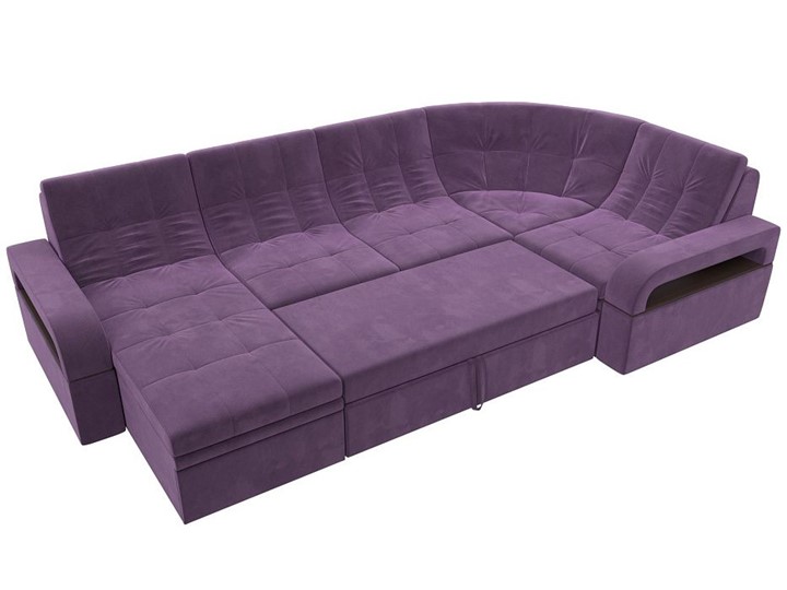 П-образный диван Лига-035, Сиреневый (Микровельвет) в Магадане - изображение 1